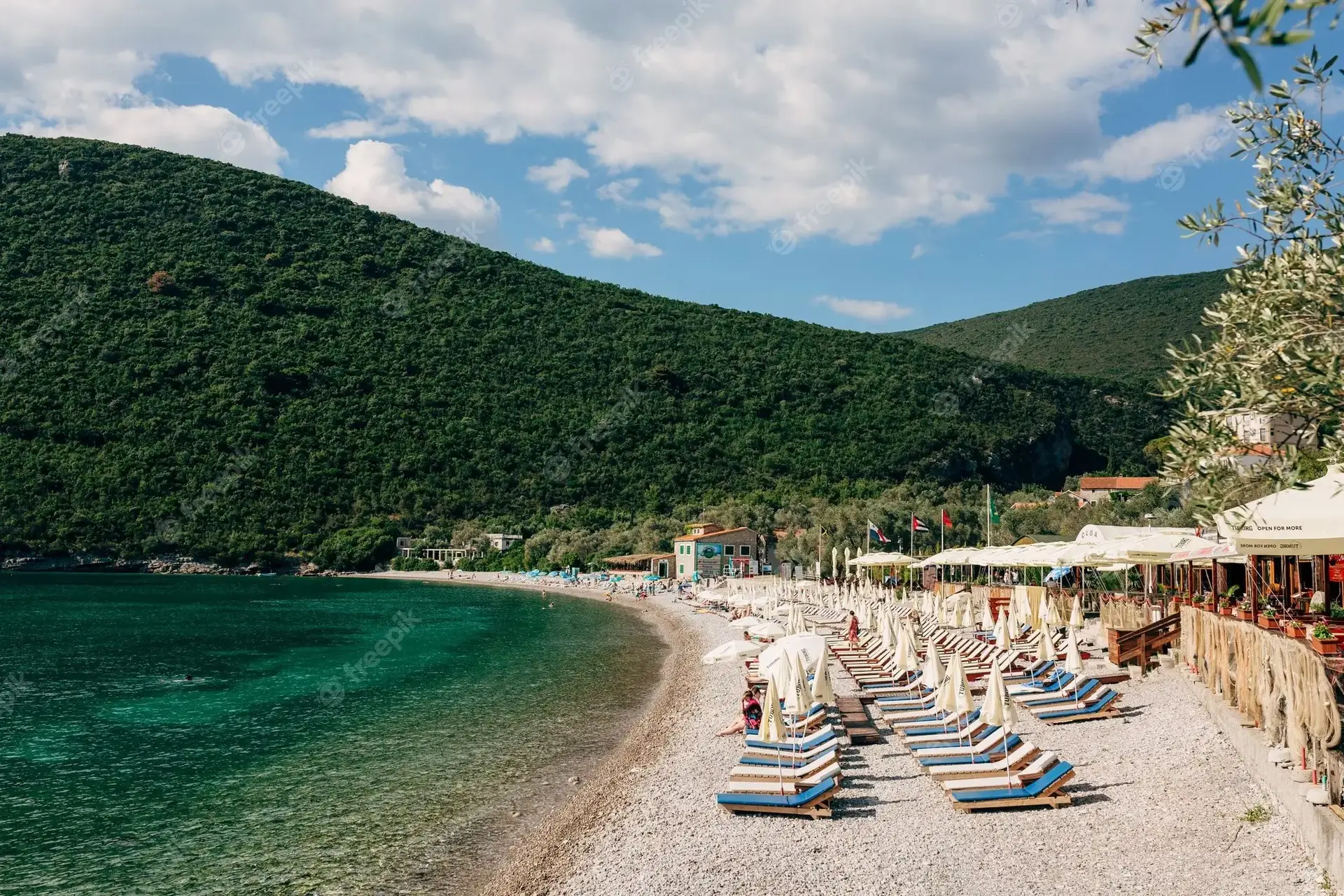 View zanjice beach lustica peninsula montenegro against backdrop green 278455 1777 1